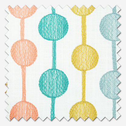 Scion Paikka Pink Grepefruit and Sky Roman Blind