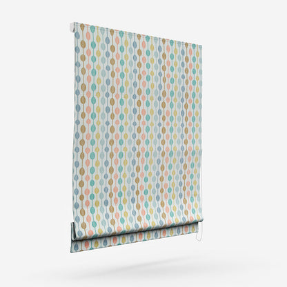 Scion Paikka Pink Grepefruit and Sky Roman Blind