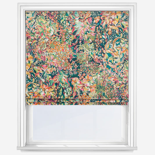 Studio G Aubrey Velvet Forest and Raspberry Roman Blind