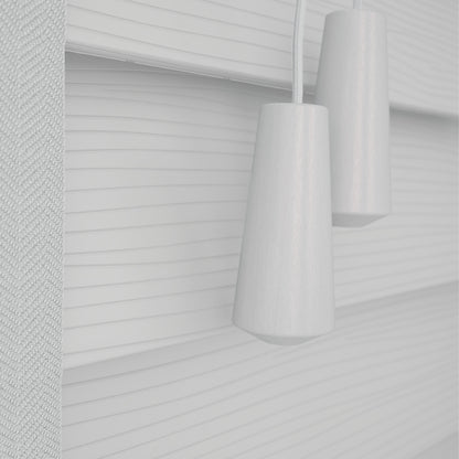 Decora Sunwood Fauxwood Mission Fine Grain with Lunar Tapes Faux Venetian Blind