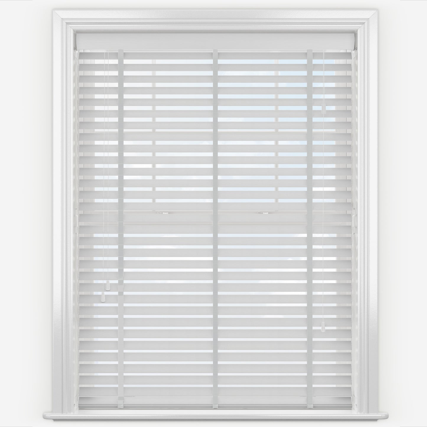 Decora Sunwood Fauxwood Mission Fine Grain with Lunar Tapes Faux Venetian Blind