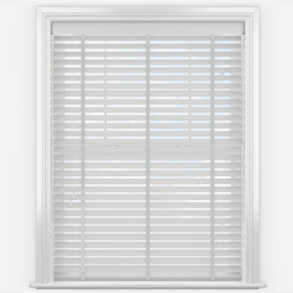 Decora Sunwood Fauxwood Mission Fine Grain with Lunar Tapes Faux Venetian Blind