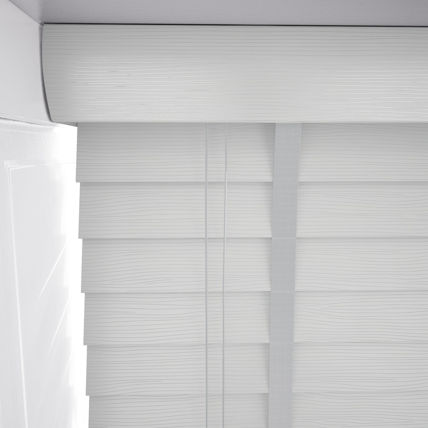 Decora Sunwood Fauxwood Mission Fine Grain with Lunar Tapes Faux Venetian Blind