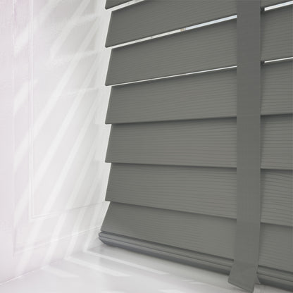 Decora Sunwood Fauxwood Orion Fine Grain with Gallant Tapes Faux Venetian Blind