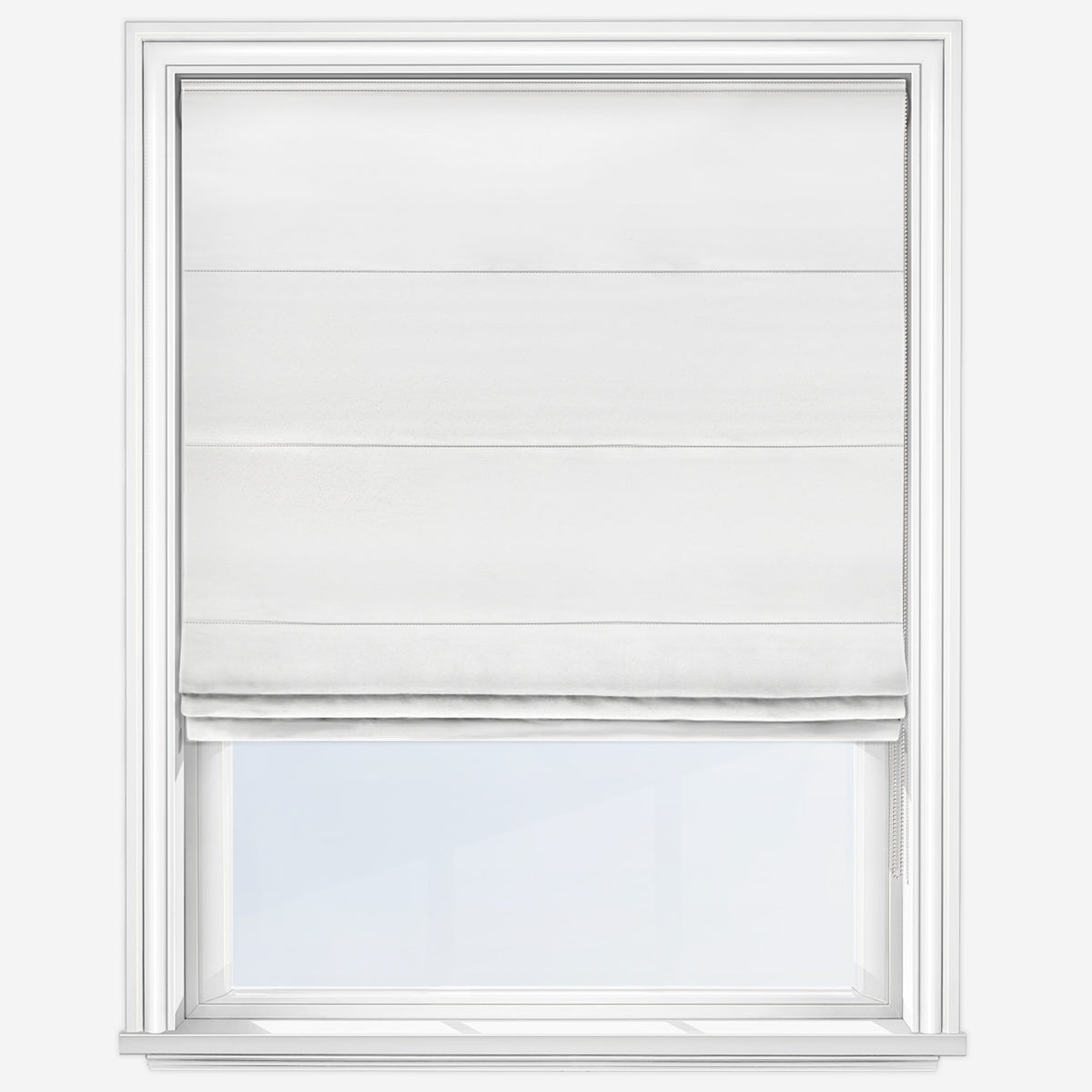 GB Crushed Silk White Roman Blind