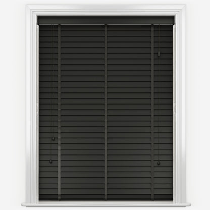 GB Pure Wood Phantom Grey with Tapes Wooden Venetian Blind