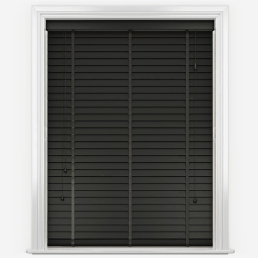 GB Pure Wood Phantom Grey with Tapes Wooden Venetian Blind