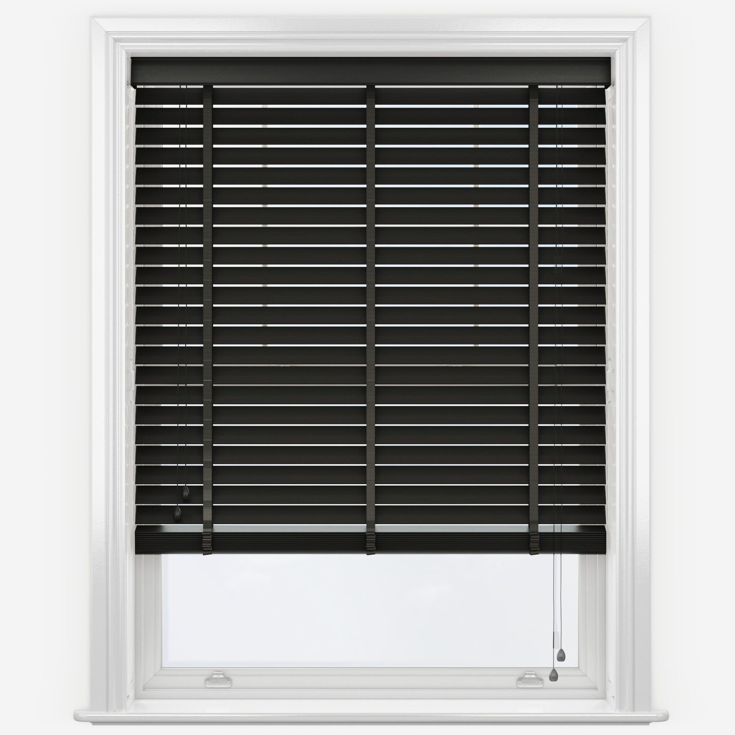 GB Pure Wood Phantom Grey with Tapes Wooden Venetian Blind
