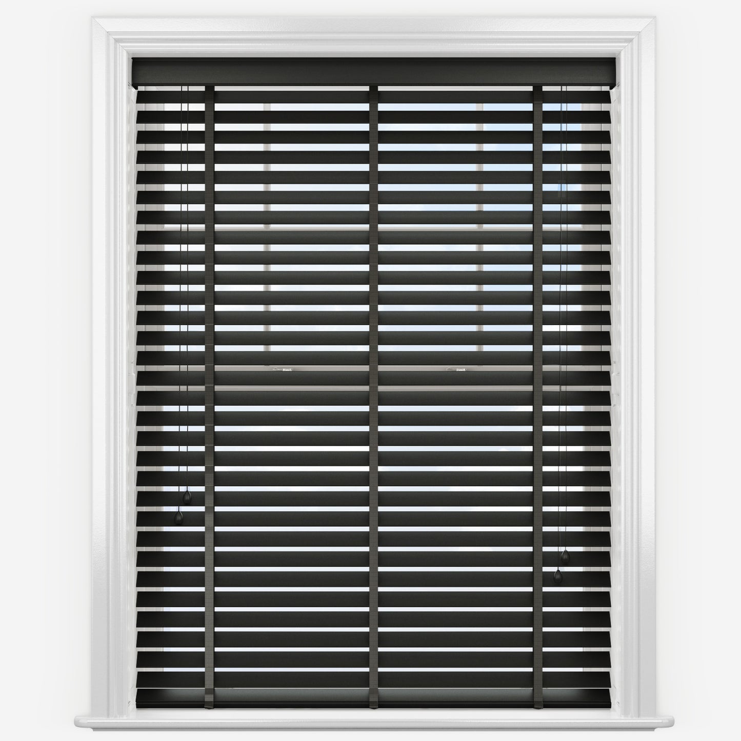 GB Pure Wood Phantom Grey with Tapes Wooden Venetian Blind