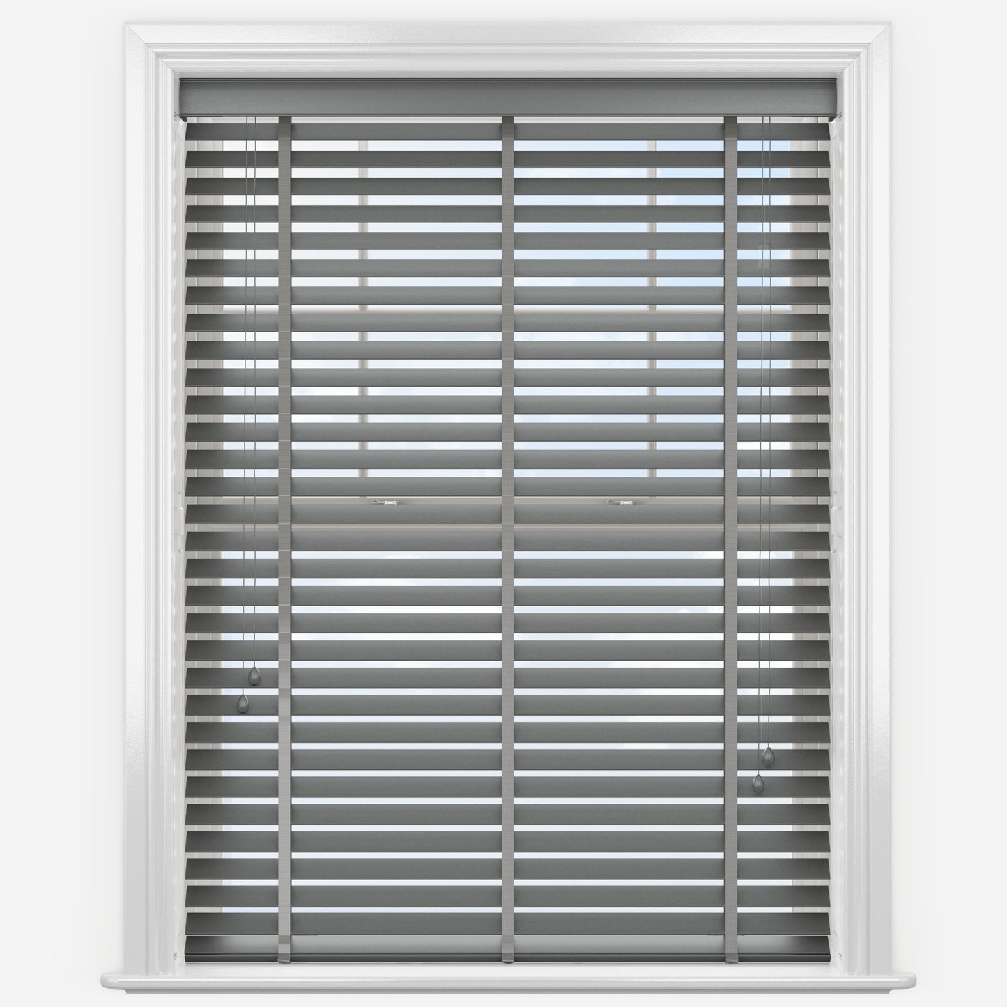 GB Pure Wood Slate Grey with Tapes Wooden Venetian Blind