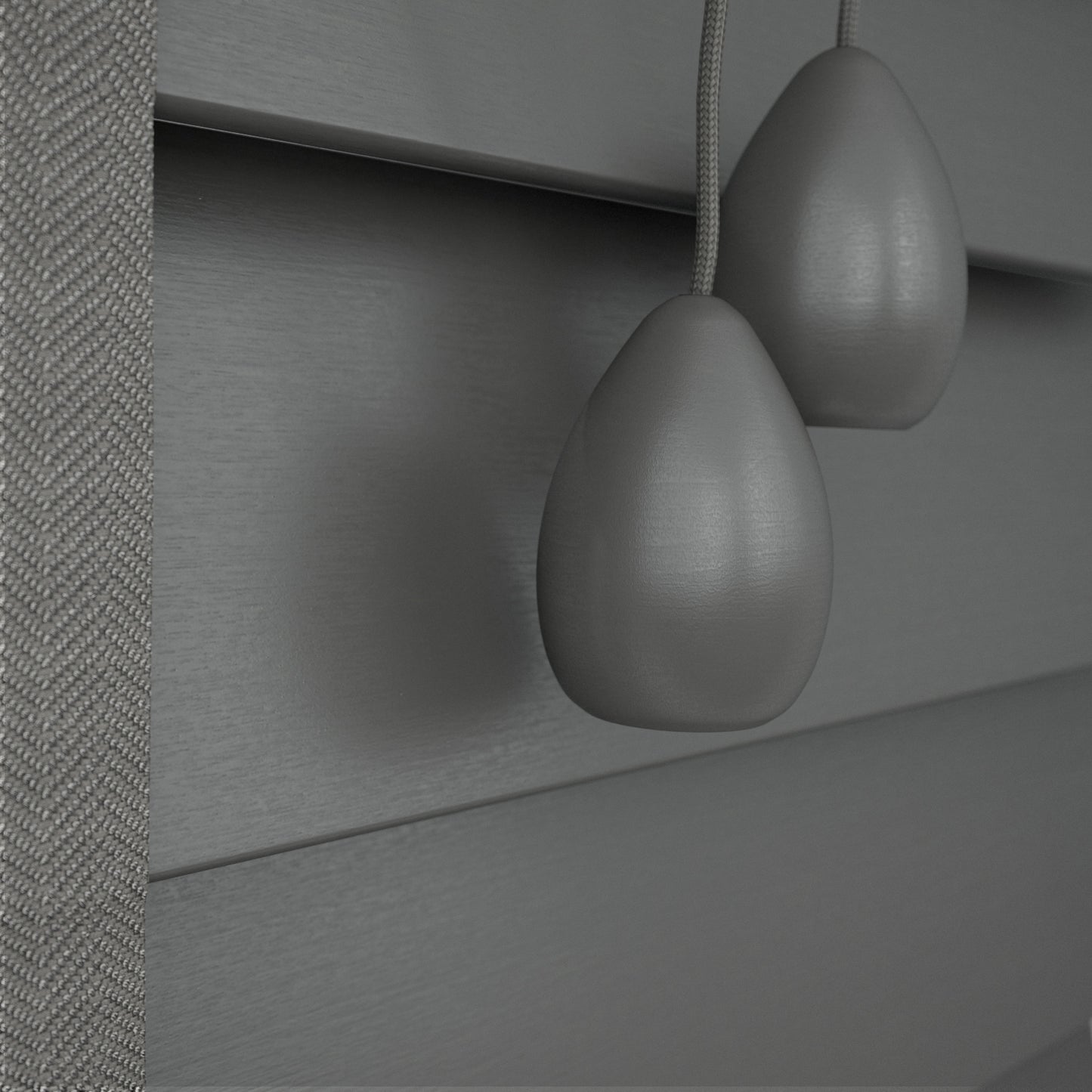 GB Pure Wood Slate Grey with Tapes Wooden Venetian Blind