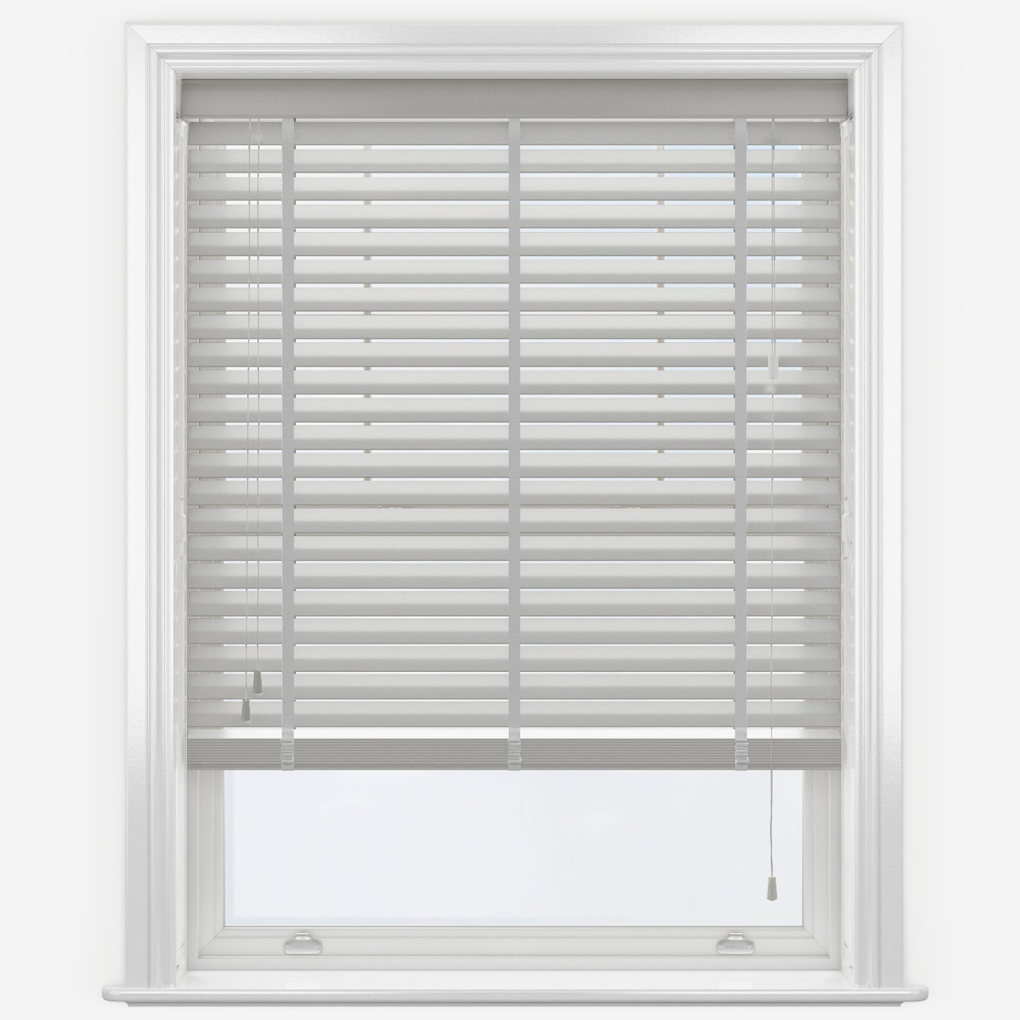 GB Pure Wood Pebble Grey with Tapes Wooden Venetian Blind