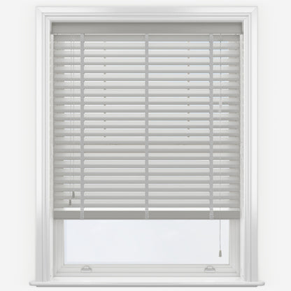 GB Pure Wood Pebble Grey with Tapes Wooden Venetian Blind