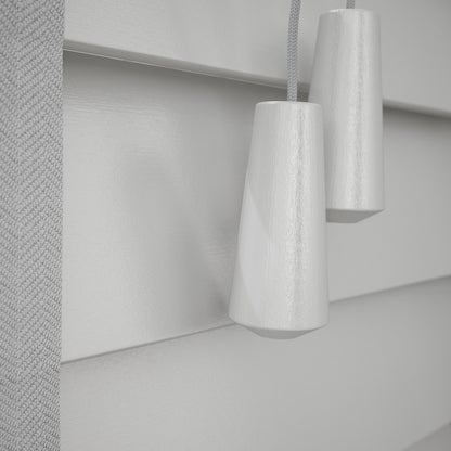 GB Pure Wood Pebble Grey with Tapes Wooden Venetian Blind