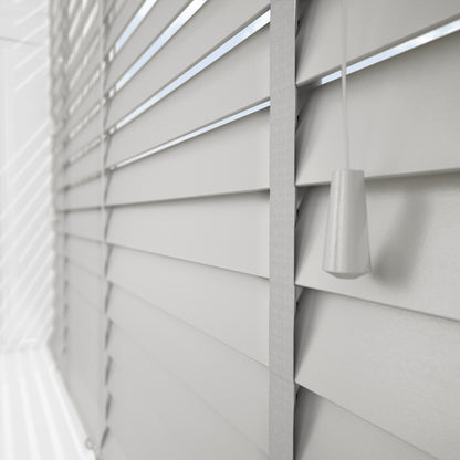 GB Pure Wood Pebble Grey with Tapes Wooden Venetian Blind
