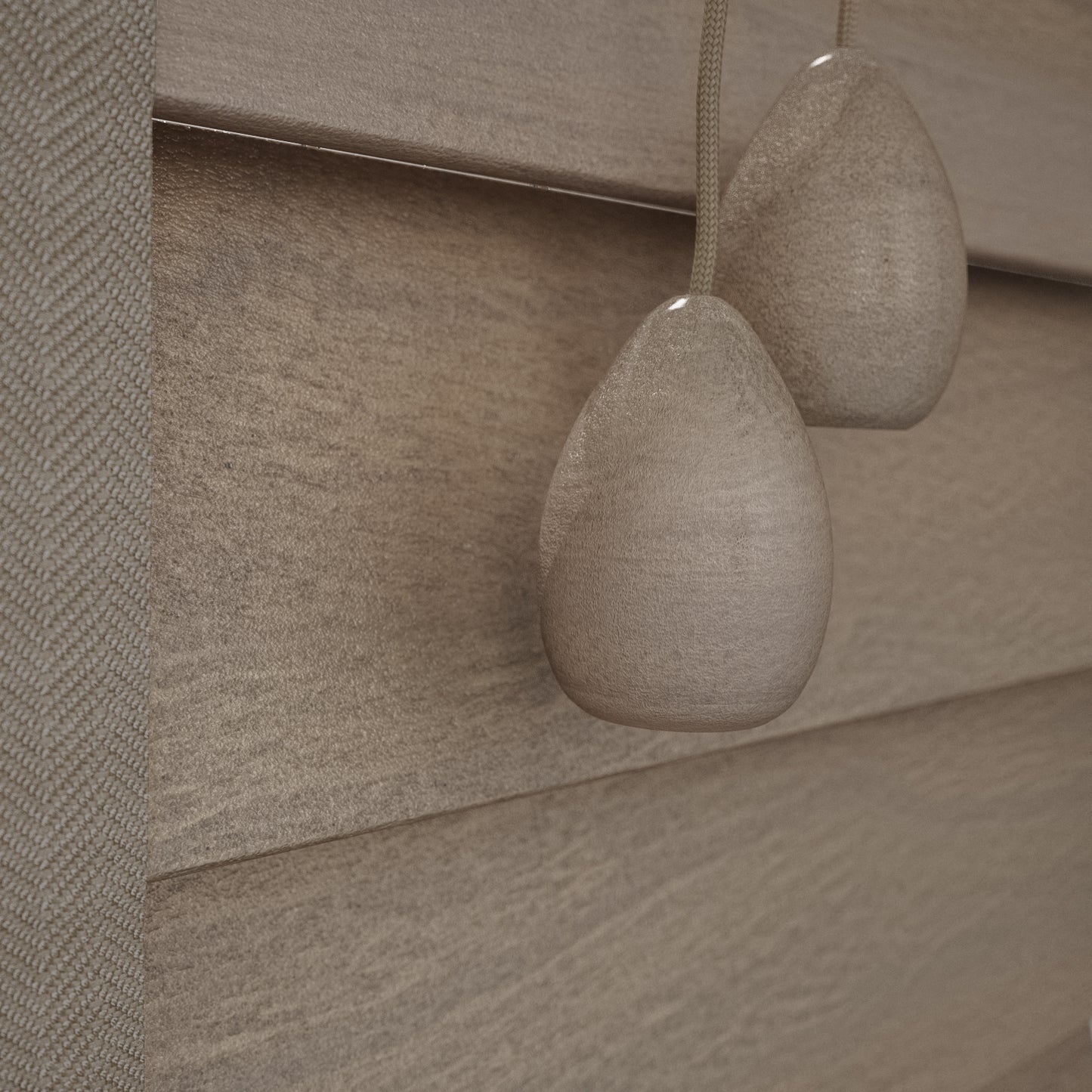 GB Pure Wood Silver Birch with Tapes Wooden Venetian Blind