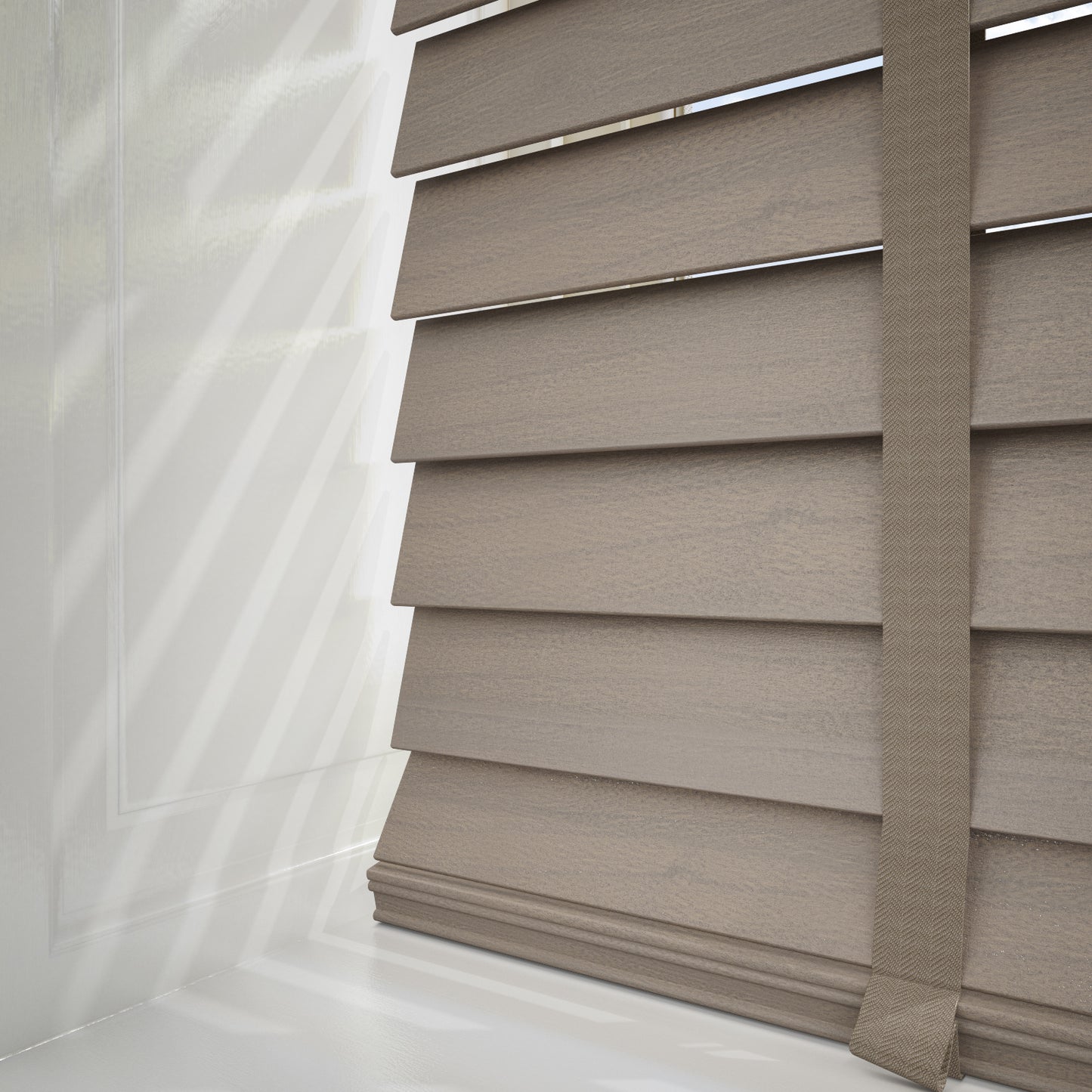 GB Pure Wood Silver Birch with Tapes Wooden Venetian Blind