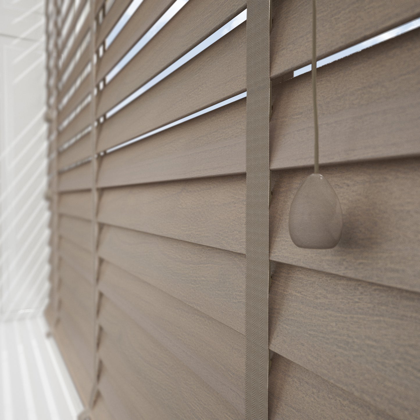 GB Pure Wood Silver Birch with Tapes Wooden Venetian Blind