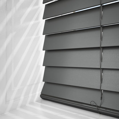 GB Pure Wood Slate Grey Wooden Venetian Blind