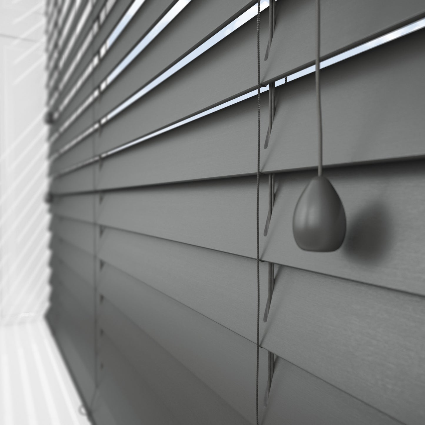 GB Pure Wood Slate Grey Wooden Venetian Blind