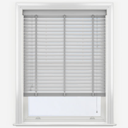 GB Wood Impressions Pigeon Grey with Tapes Faux Wooden Blind