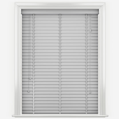 GB Wood Impressions Pigeon Grey with Tapes Faux Wooden Blind