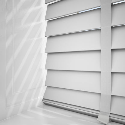 GB Wood Impressions Pigeon Grey with Tapes Faux Wooden Blind