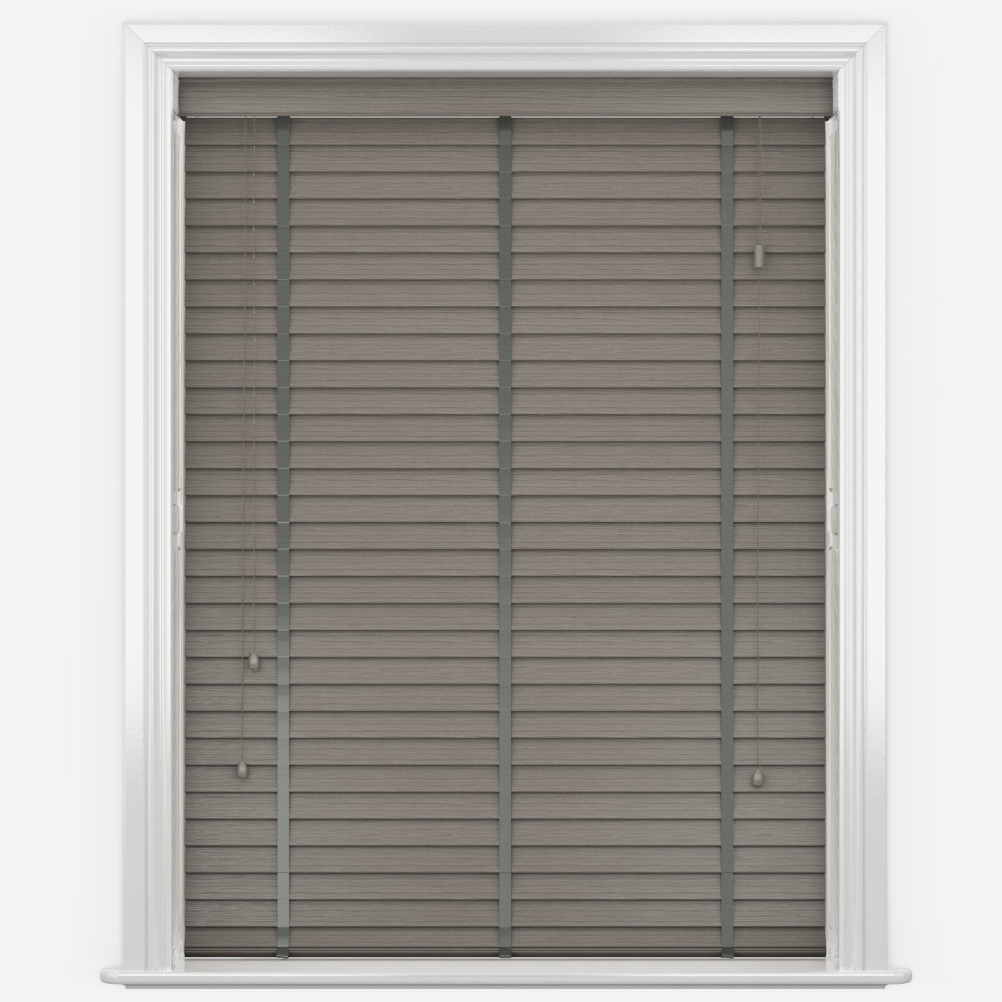 GB Wood Impressions Ash Grey with Tapes Faux Wooden Blind