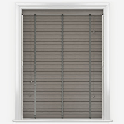 GB Wood Impressions Ash Grey with Tapes Faux Wooden Blind