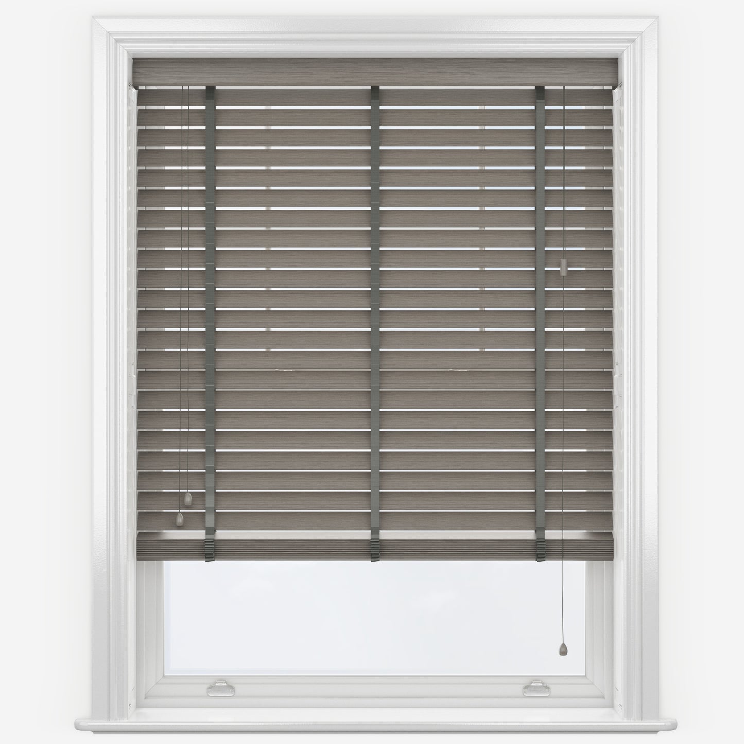 GB Wood Impressions Ash Grey with Tapes Faux Wooden Blind