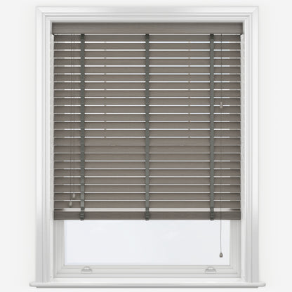 GB Wood Impressions Ash Grey with Tapes Faux Wooden Blind