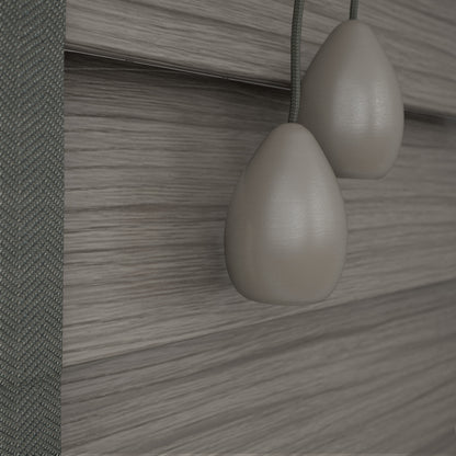 GB Wood Impressions Ash Grey with Tapes Faux Wooden Blind