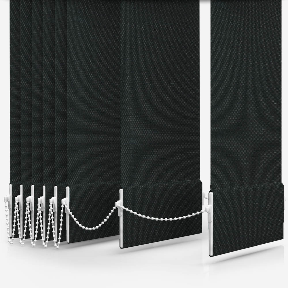 United Luxor Black Vertical Blind