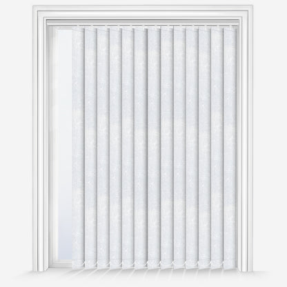 United Glitz White Vertical Blind