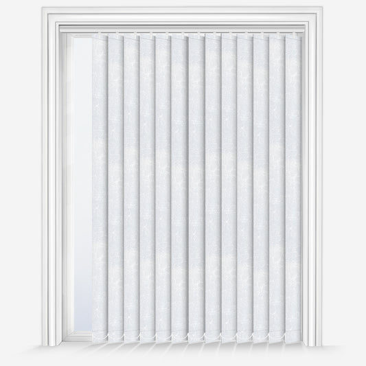 United Glitz White Vertical Blind