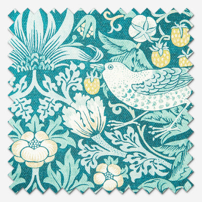 William Morris Strawberry Thief Teal Roman Blind