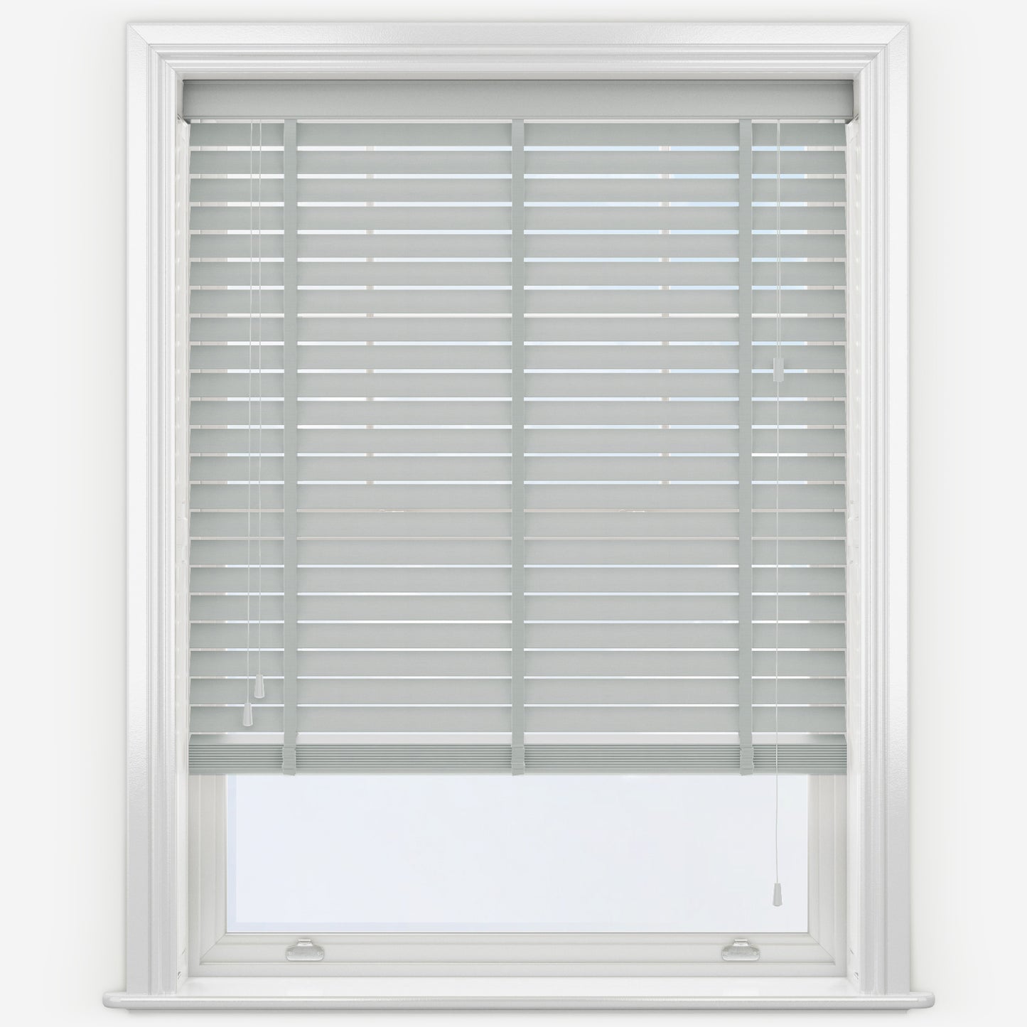 GB Wood Impressions Embossed Pigeon Grey with Tapes Faux Wooden Blind