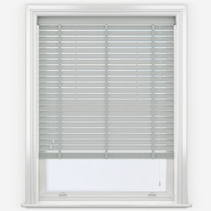 GB Wood Impressions Embossed Pigeon Grey with Tapes Faux Wooden Blind